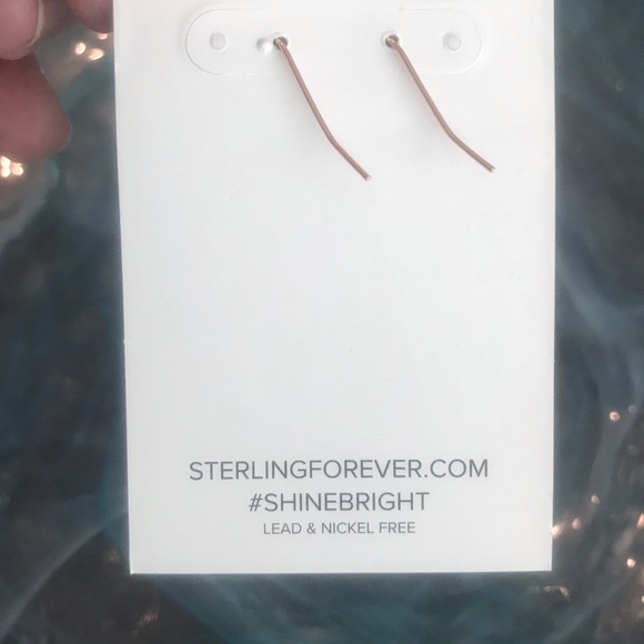 Hammered Teardrop Dangle Earring in Rose Gold - Picture 6 of 8